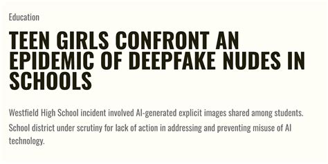 leaked nude teen selfie|Teen Girls Confront an Epidemic of Deepfake Nudes in Schools